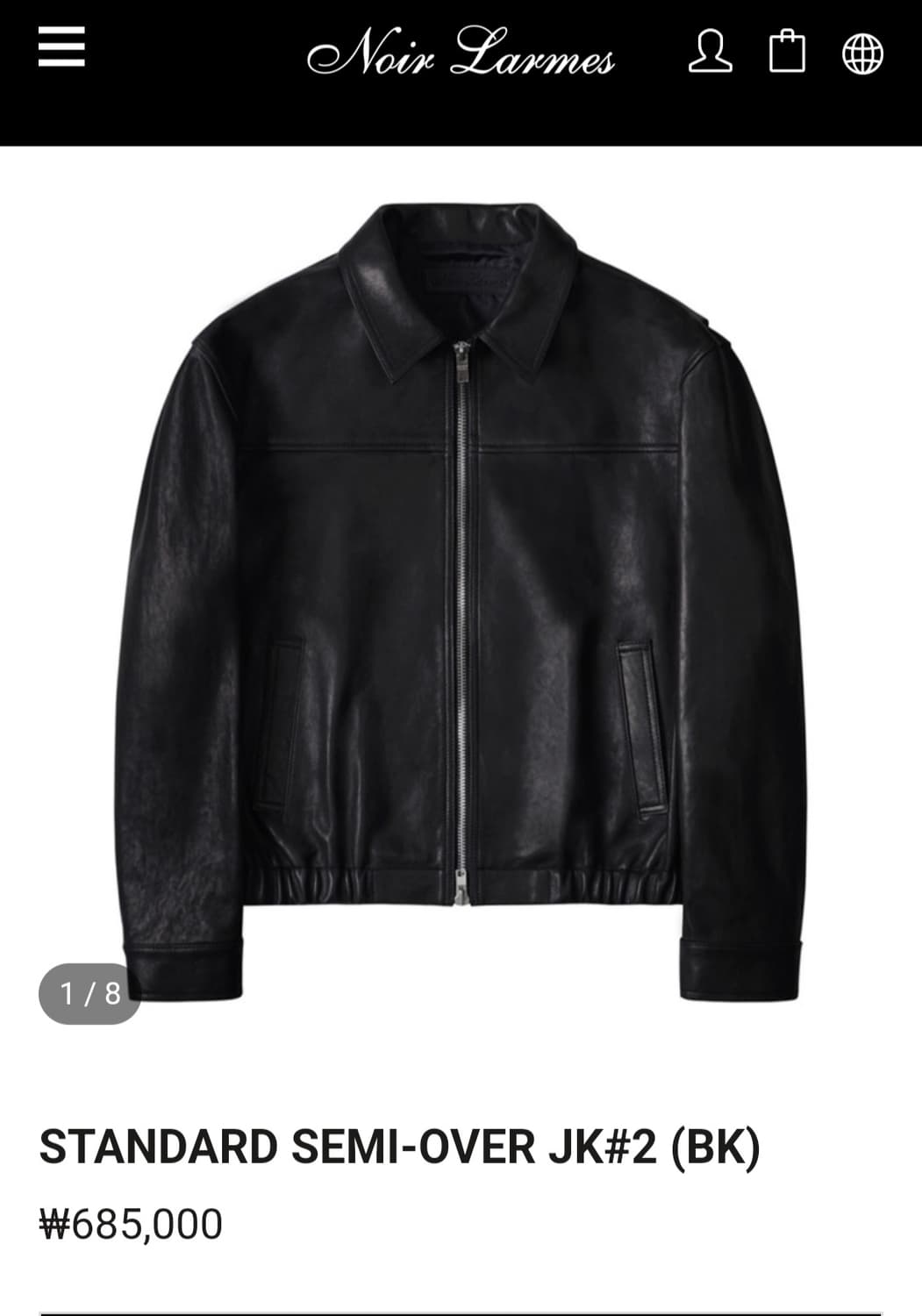 느와르 라르메스] STANDARD SEMI-OVER JK2 (BK) 상품이미지4