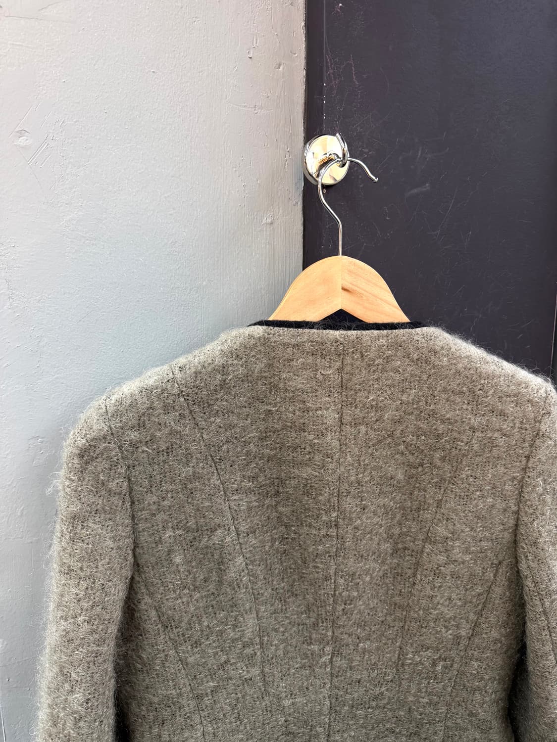 44~55/ 시스템 모헤어 트위드 금장버튼 자켓 상품이미지6