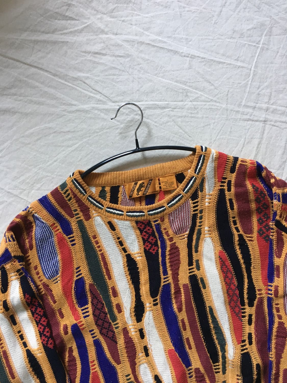 빈티지 배색 케이블 니트 상품이미지4