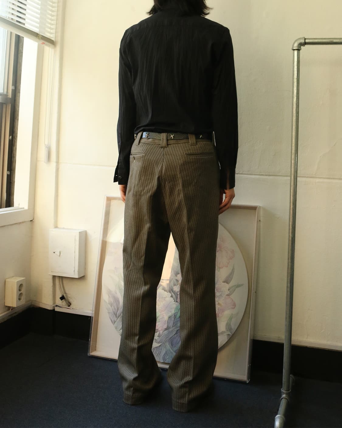 70s USA 폴리 부츠컷 팬츠 상품이미지2