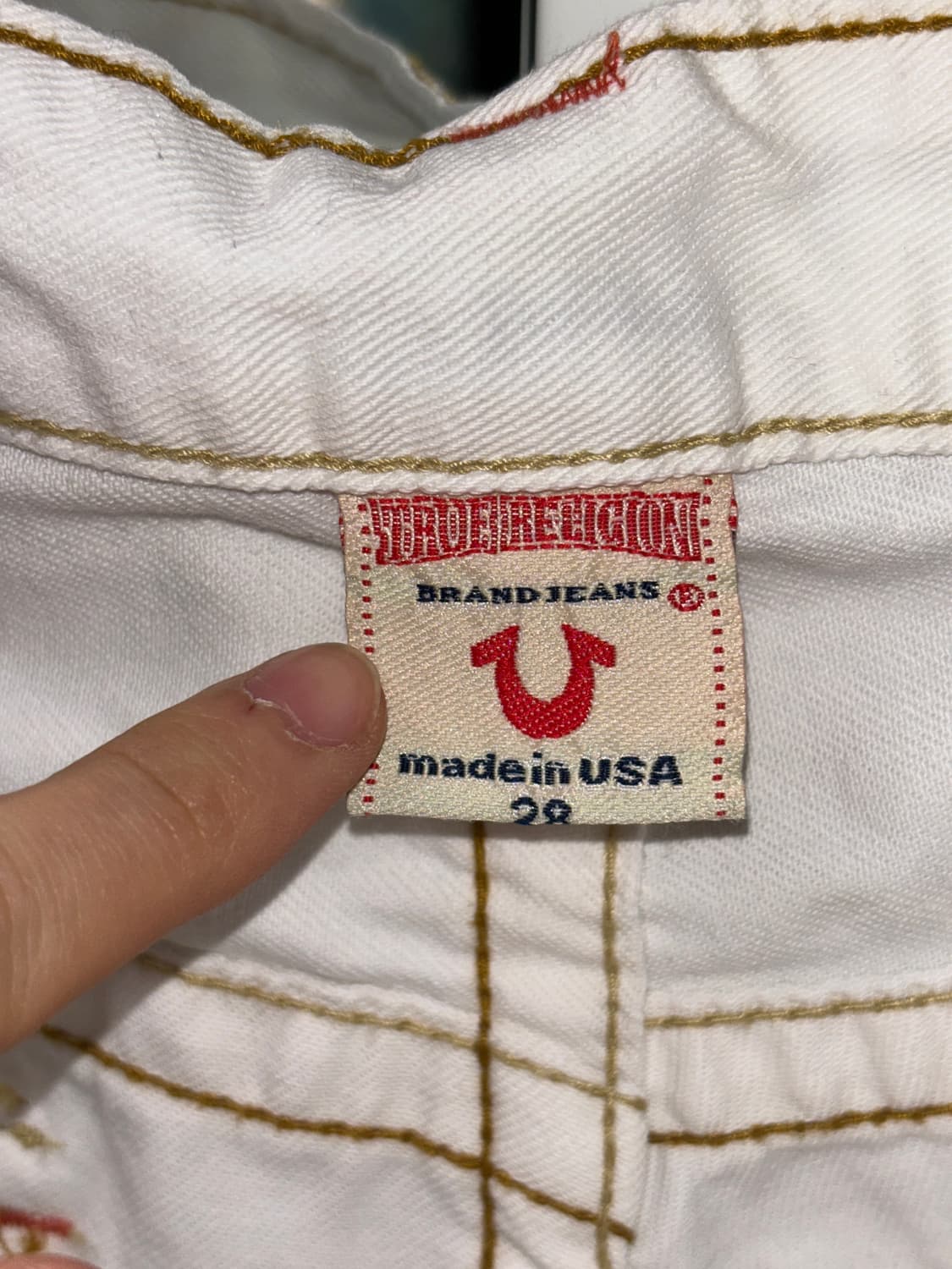 트루릴리전 화이트 로우라이즈 플레어진 상품이미지9