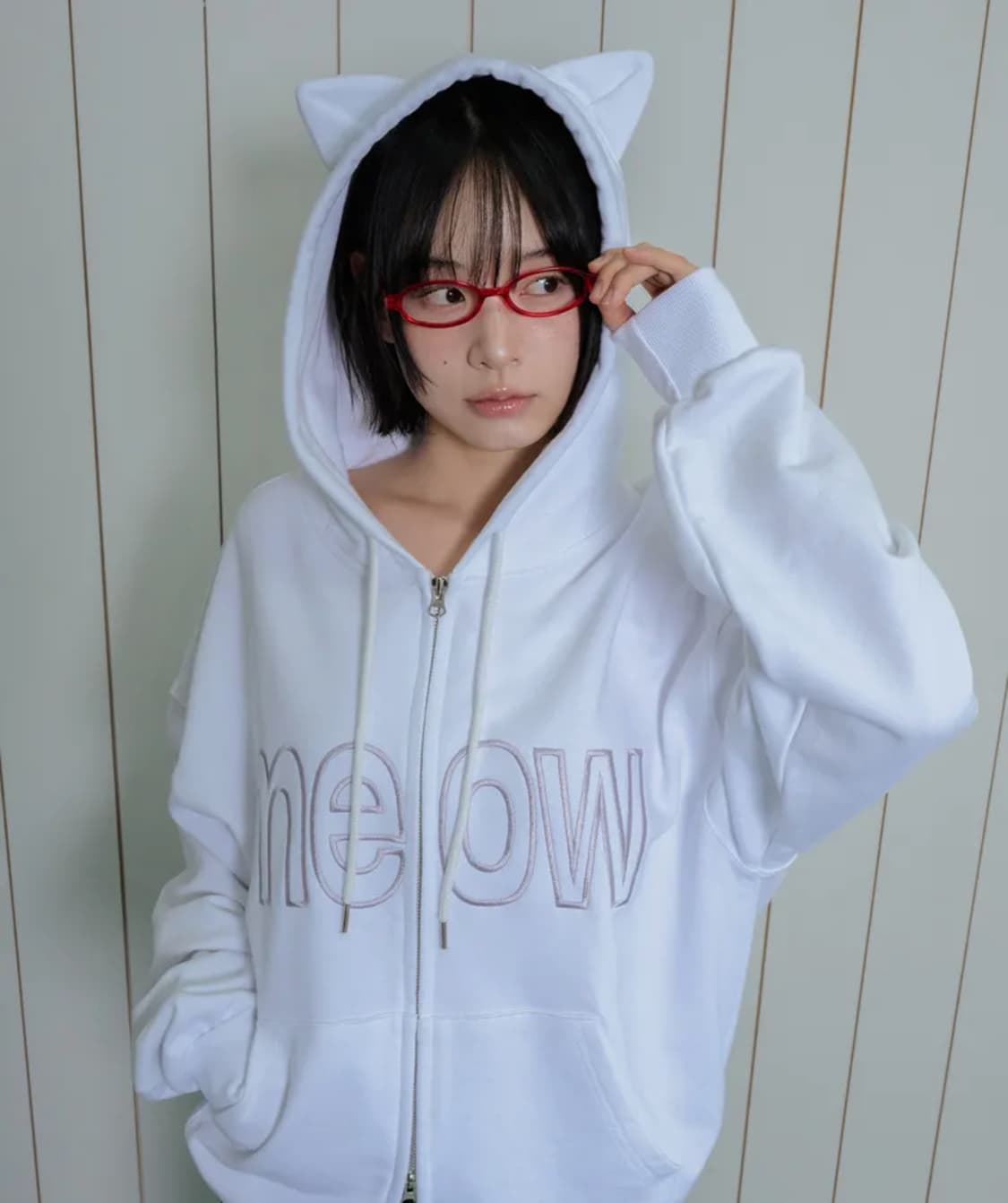 잇자바이브 후드 MEOW CAT EAR HOODIE ZIP UP 상품이미지1