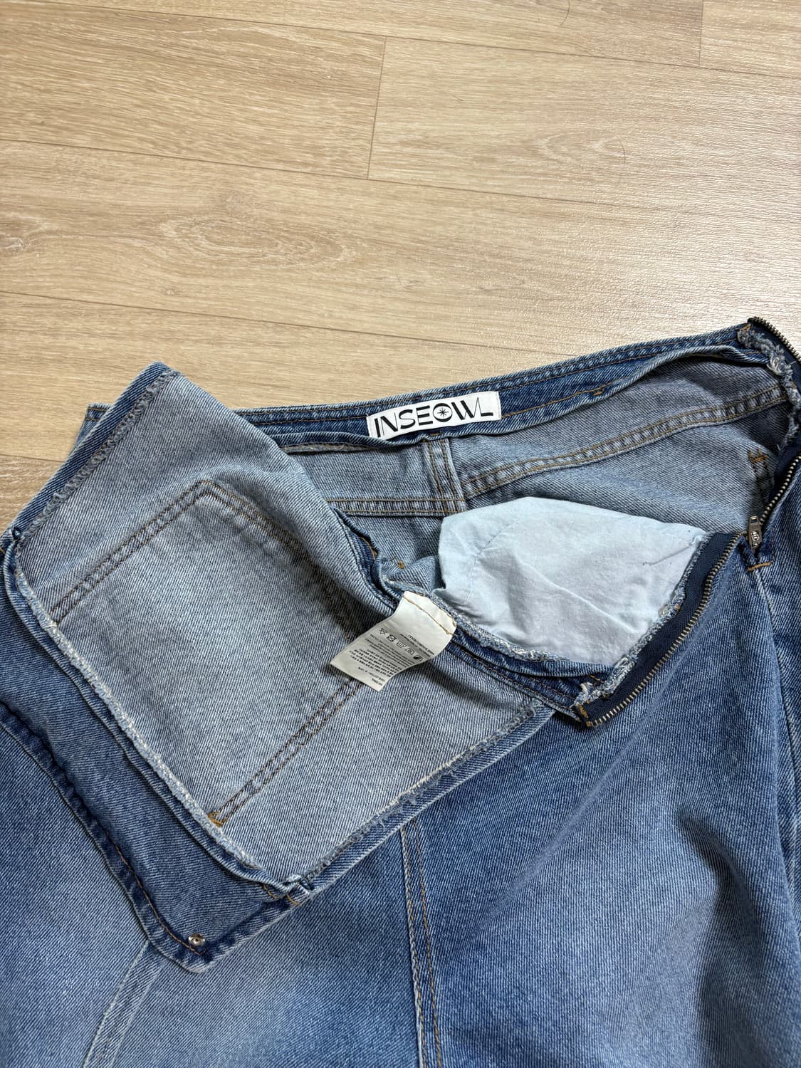 inseowl 인스아울 HALTERNECK DENIM 오버롤 상품이미지10