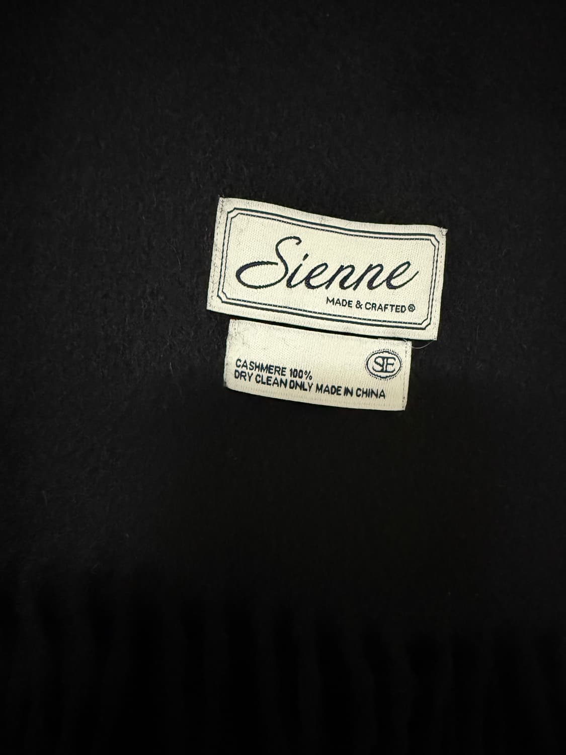 시엔느 캐시미어 머플러 블랙 상품이미지2