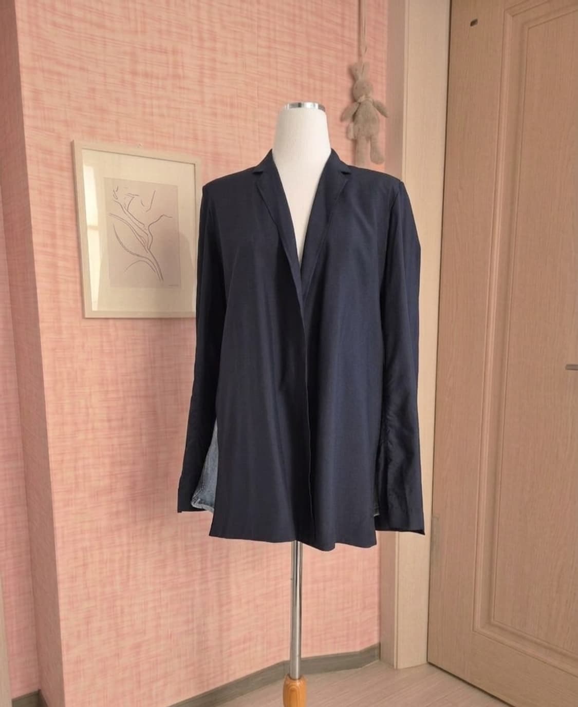 [SYSTEM] 시스템 네이비 루즈핏 경량 아우터 셔츠 (82 사이즈) 상품이미지1