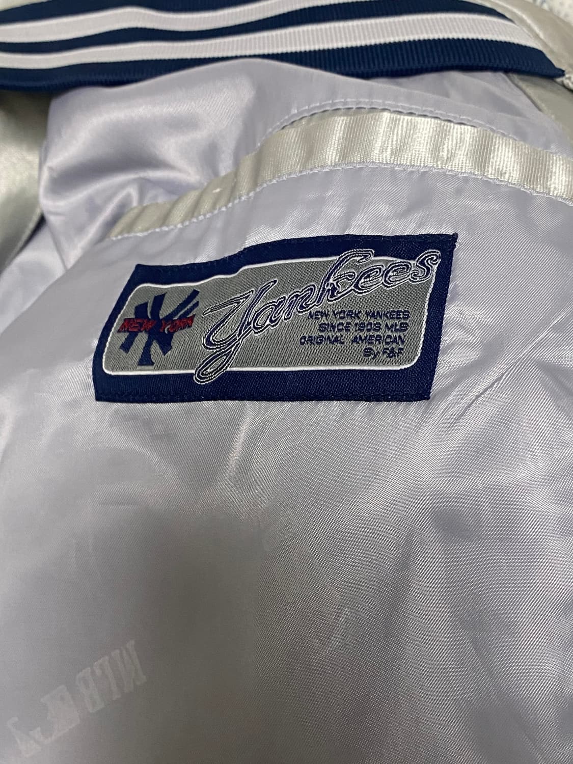 XL 90s WWS 뉴욕양키스 나일론 바시티 자켓 상품이미지5