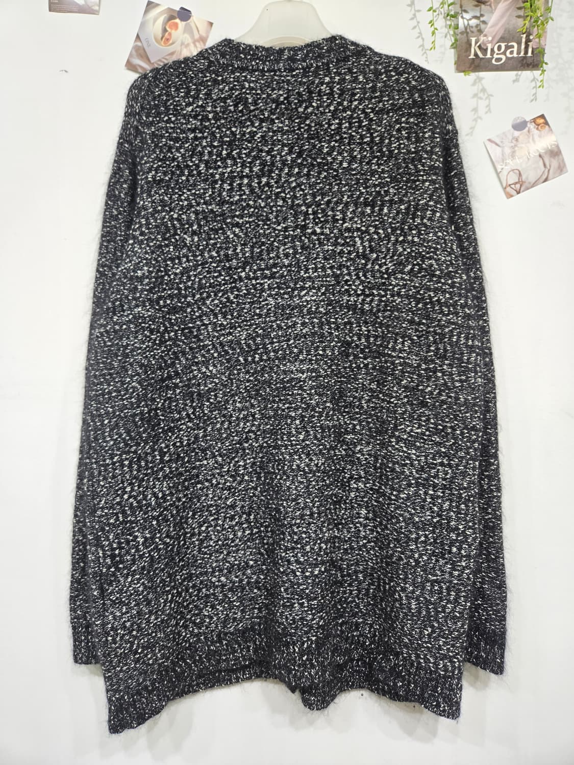 디올 블랙 믹스 컬러 롱 가디건 상품이미지4