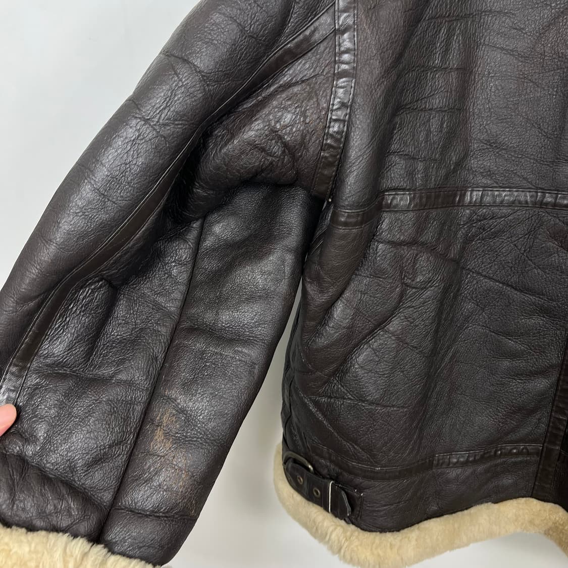 1980s Stussy 스투시 B-3 양가죽 무스탕 상품이미지8