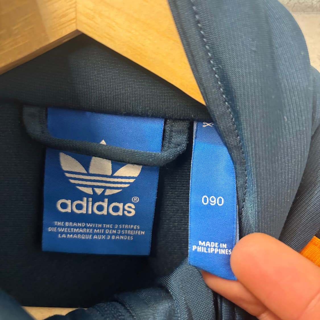 아디다스 파이어버드 네이비 오렌지 트랙탑 져지 S 상품이미지6