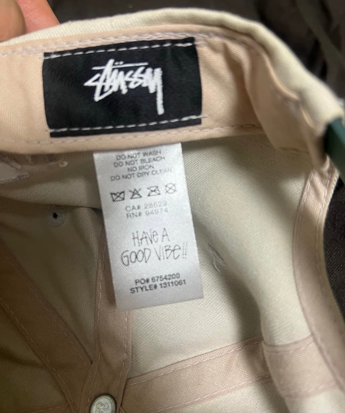 스투시 셔닐 s 캡 올리브 크림 상품이미지5