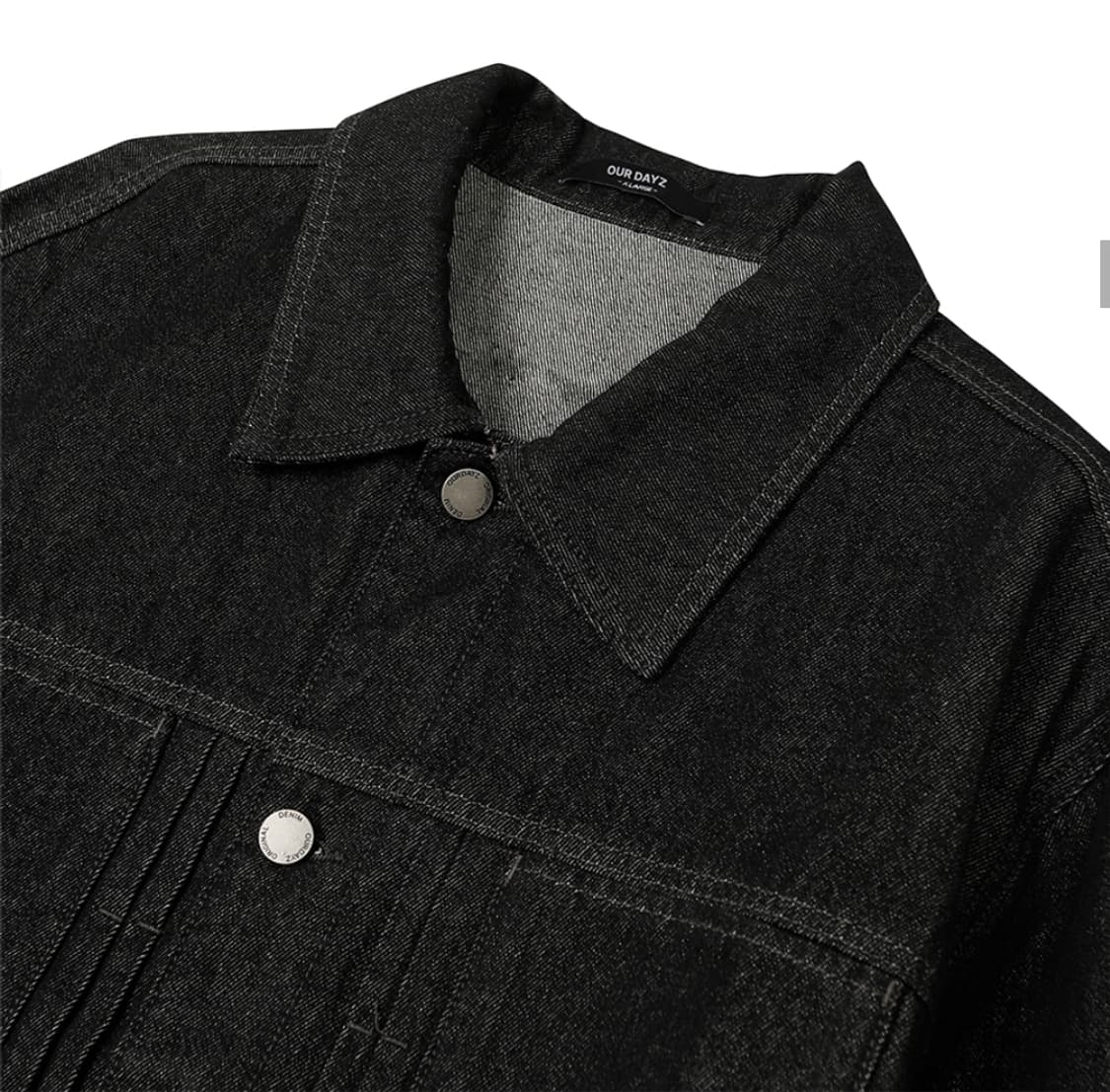 아워데이즈 프레디 플리츠 데님 자켓 [RAW BLACK] XL 상품이미지3