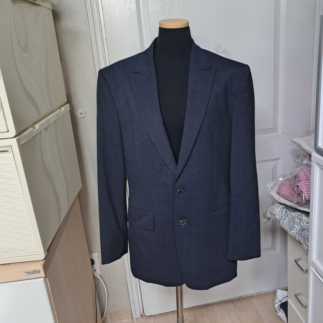 (상태최상)지오송지오 남성 체크 자켓 100~날씬105 상품이미지1