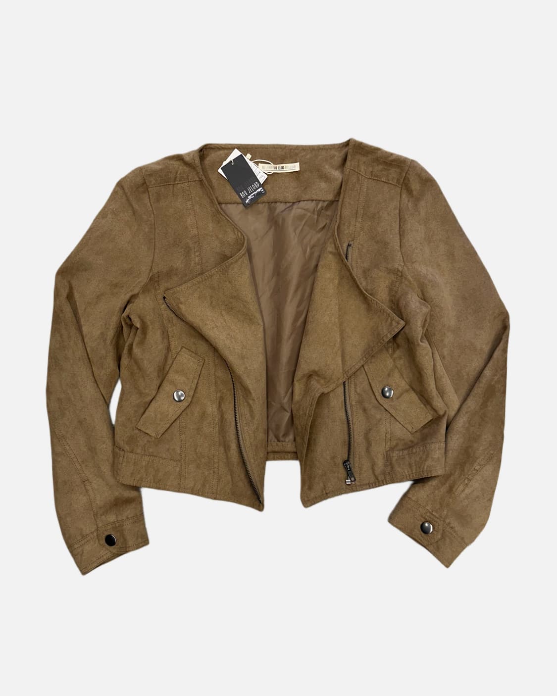 brown suede crop rider jacket 상품이미지1