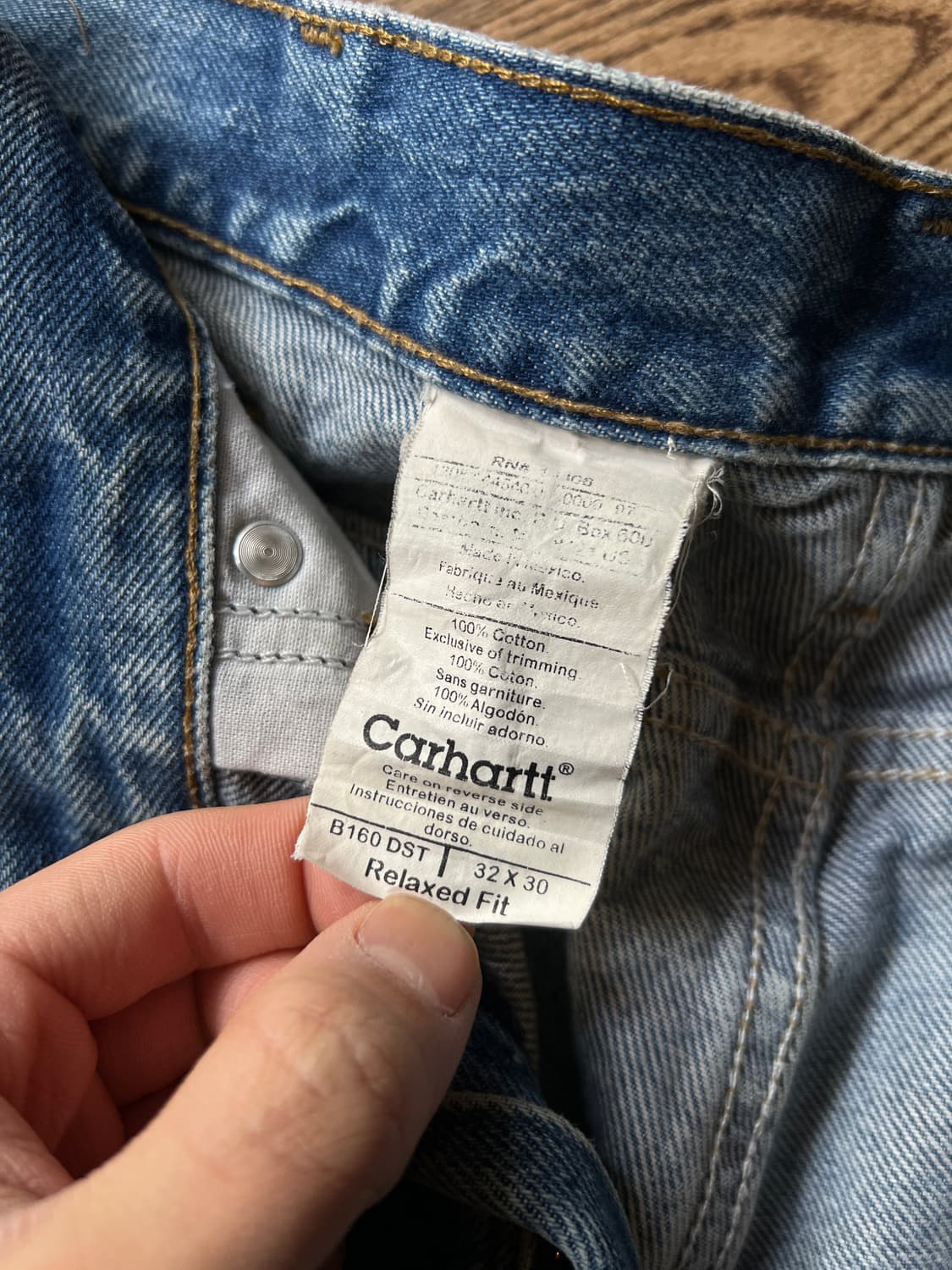 [32]칼하트 USA 빈티지 워싱 워크 데님 팬츠 상품이미지5