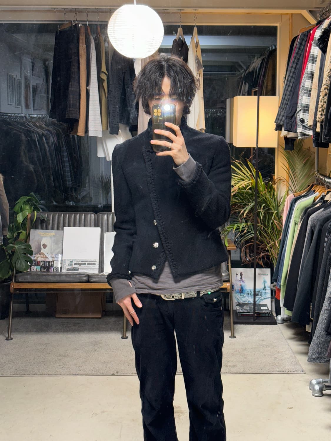 아츠로 타야마 비대칭 울자켓 상품이미지4