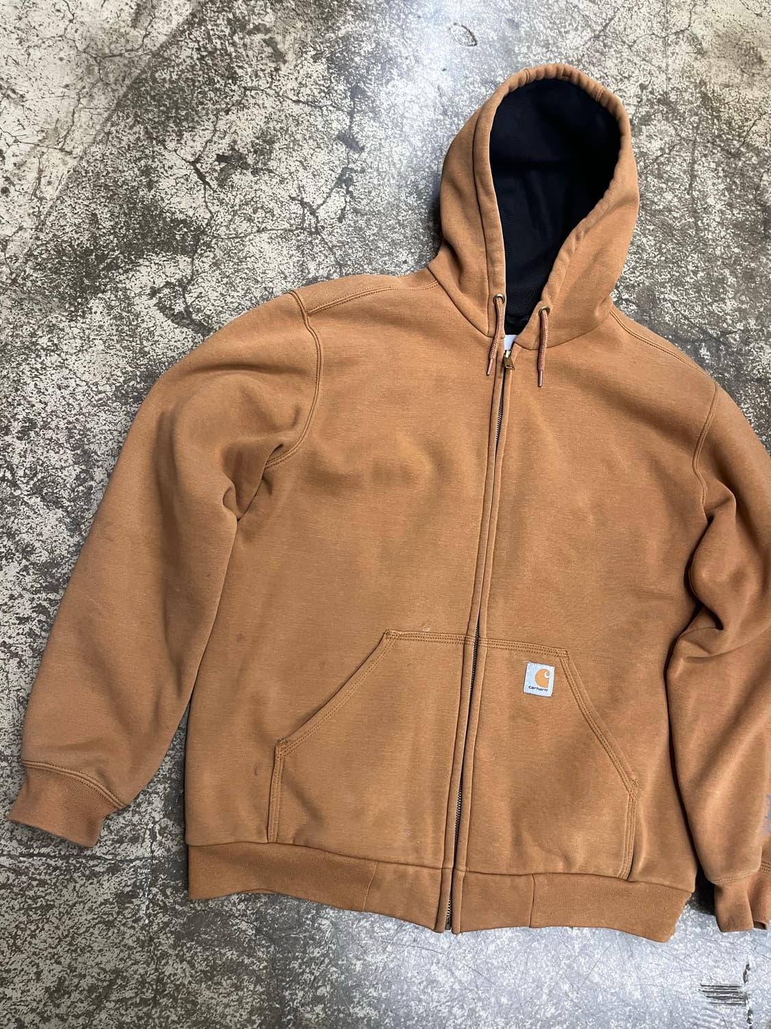 칼하트 브라운 써멀 후드 집업 상품이미지2