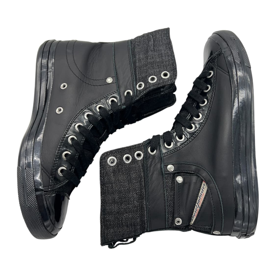 245 Vtg 디젤 마그네틱 트위스터 스니커즈 하이 블랙 상품이미지4