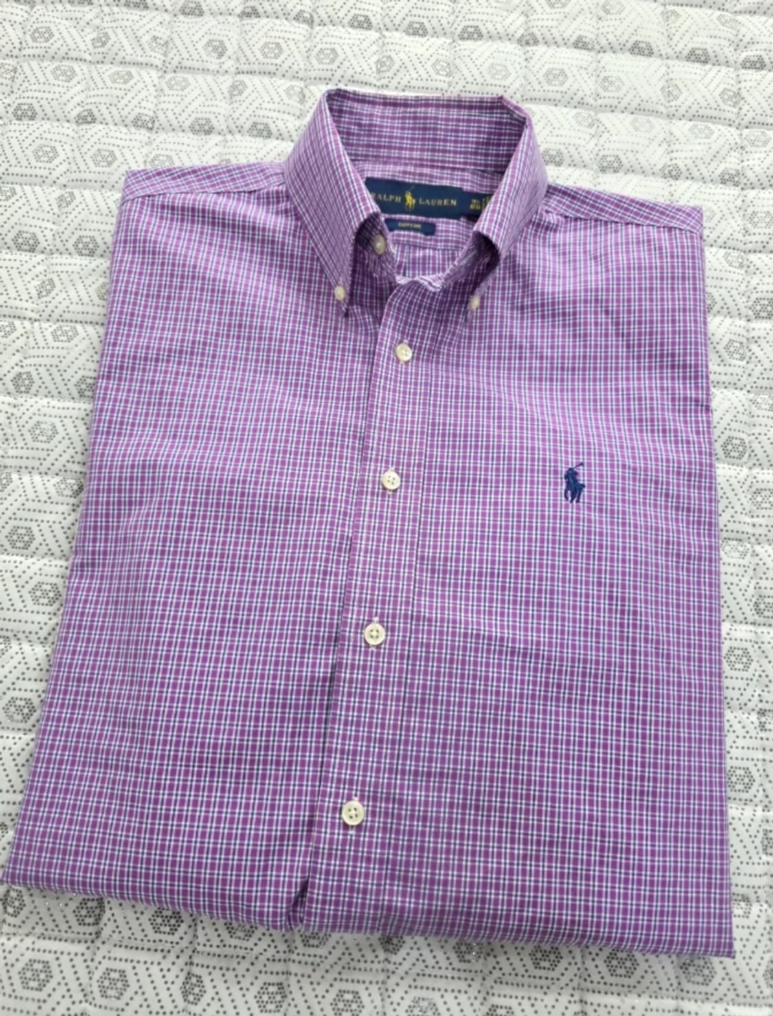 폴로 랄프로렌 퍼플 체크 셔츠 남성 95~100 상품이미지10