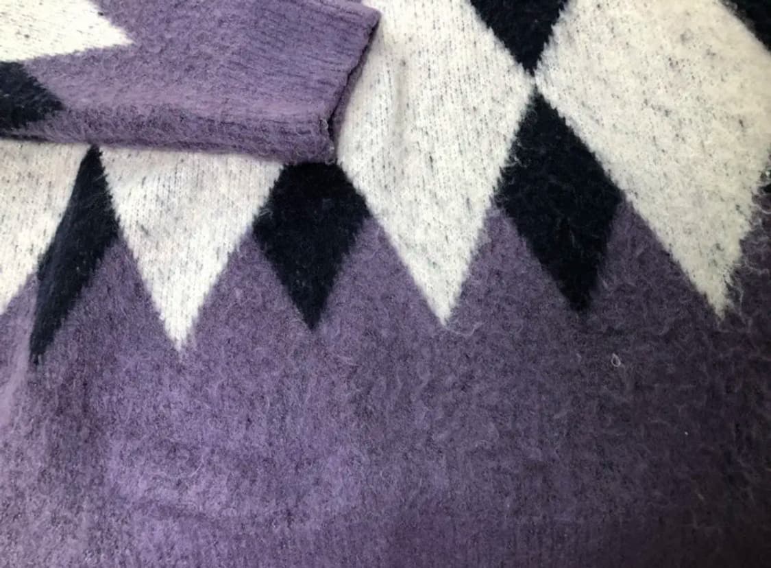 세인트페인 퍼플 아가일 니트 상품이미지5