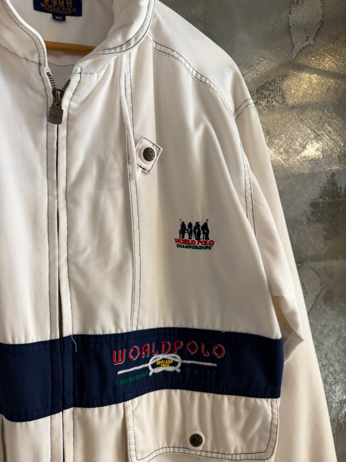 월드폴로 하이넥 집업 자켓 M 상품이미지5