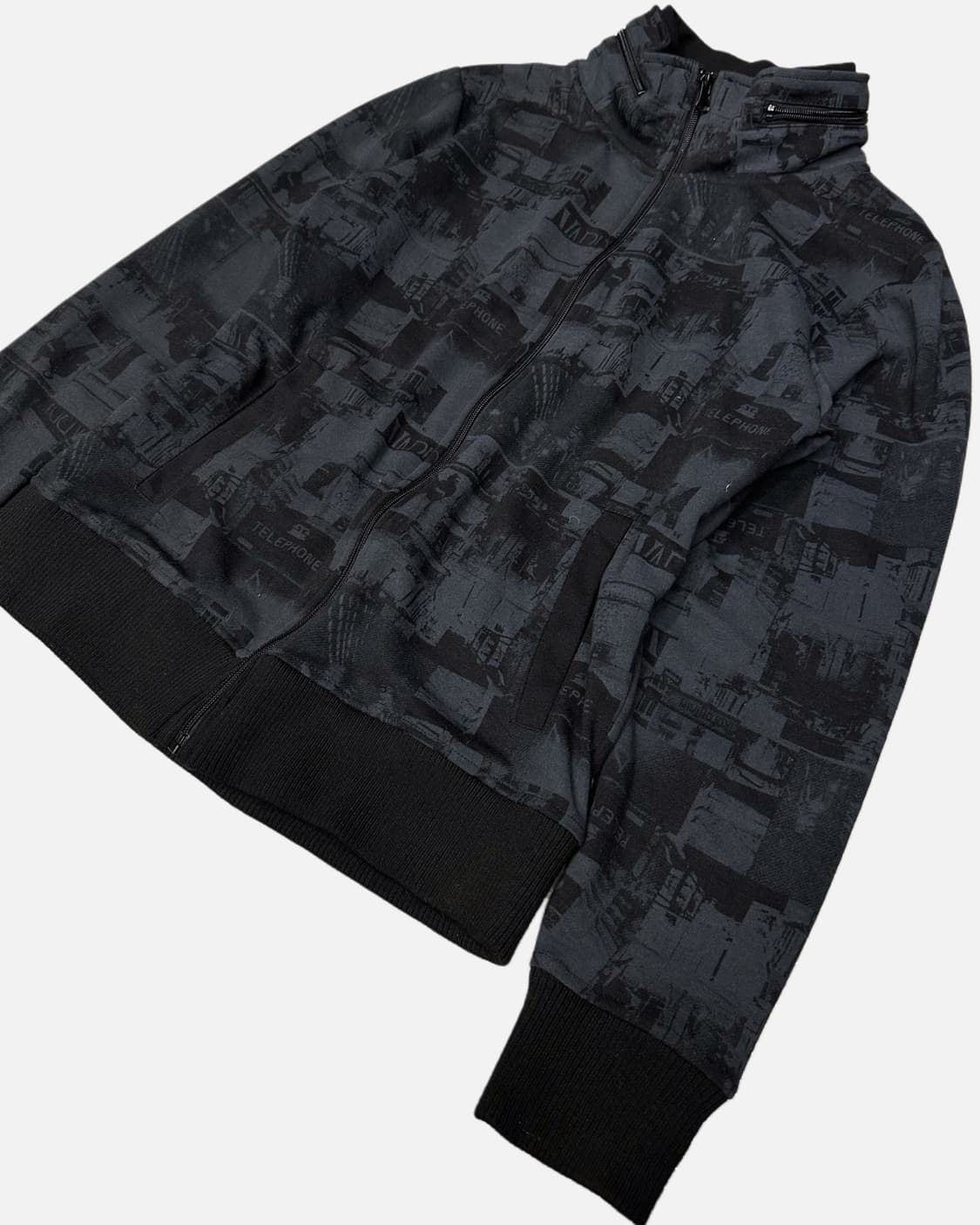 grunge picture pattern zip-up 상품이미지2