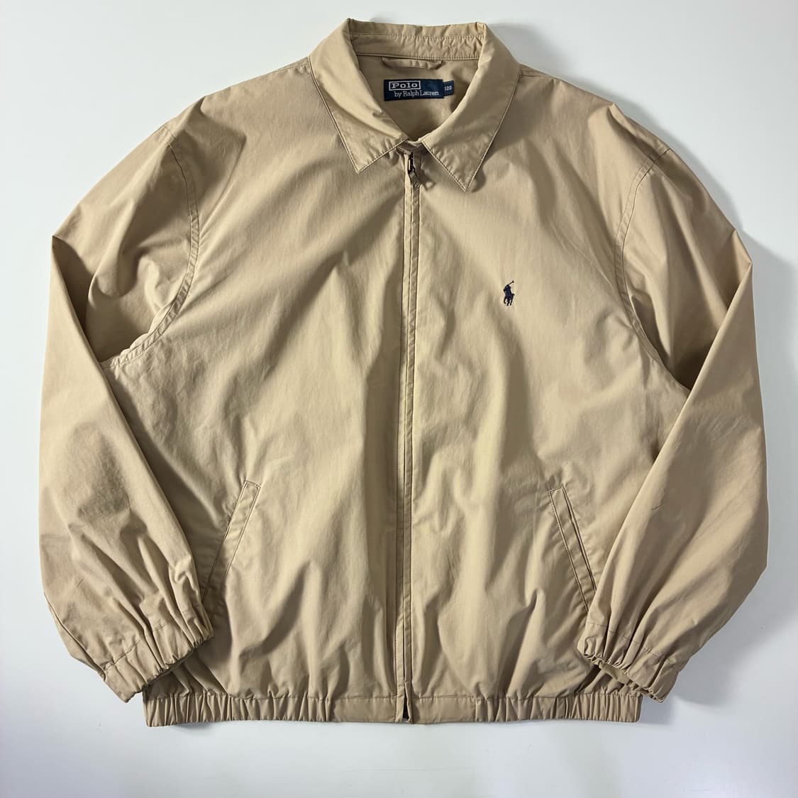 Polo  폴로 랄프로렌 자수 베이지 코튼 쉘 블루종 자켓   상품이미지1
