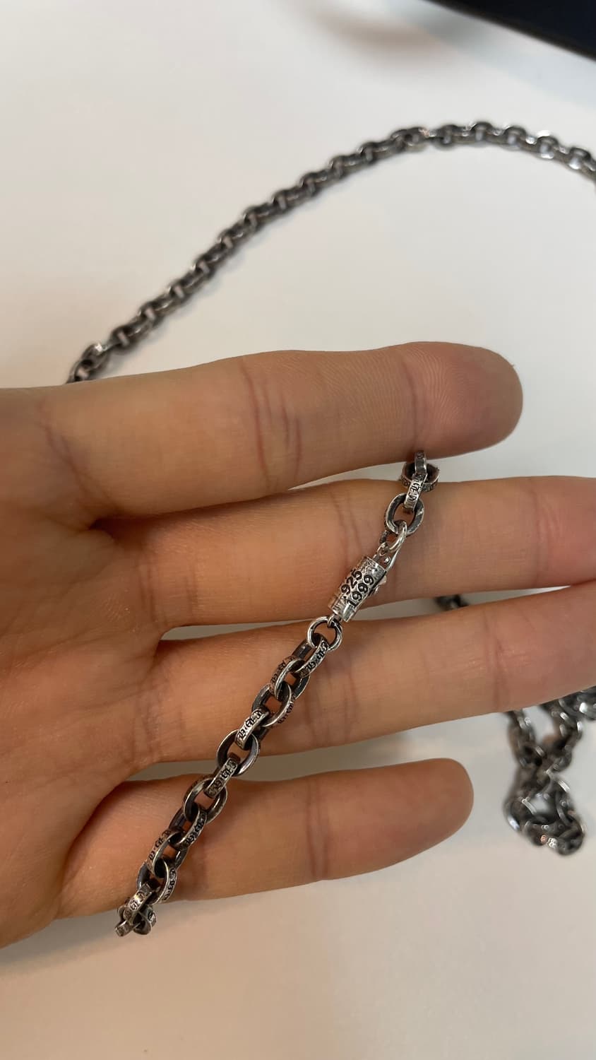 새상품 크롬하츠 페이퍼체인 30인치 팝니다 상품이미지3