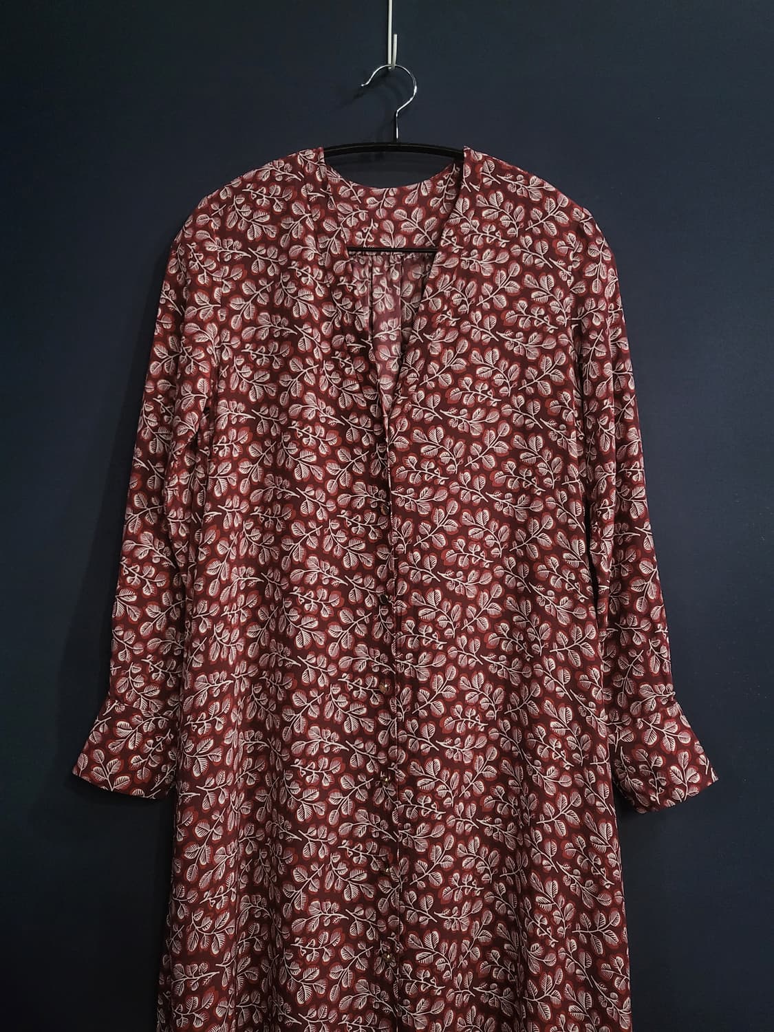 실크100 플로럴 프린트 맥시 원피스 상품이미지2