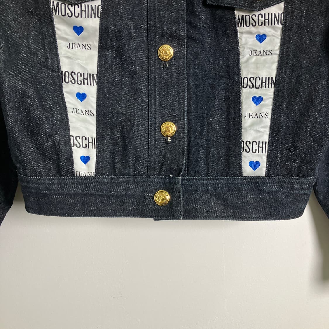 MOSCHINO 모스키노 블랙 데님 크롭 자켓  상품이미지5