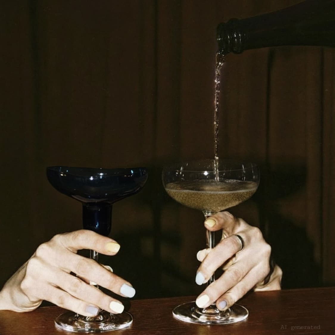 70s  블루 쿠페 글라스 오브제  상품이미지2