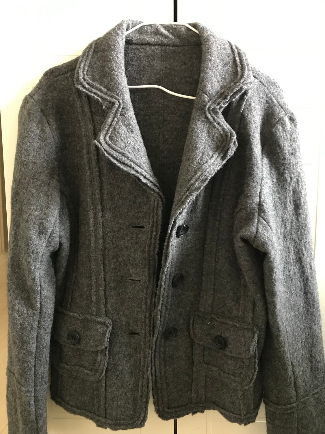 회색 빈티지 숏코트  상품이미지2