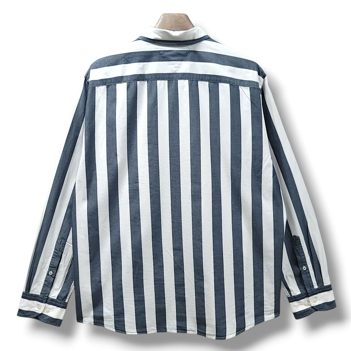 [2XL] 타미힐피거 블랙&화이트 스트라이프 레귤러핏 긴팔셔츠 상품이미지2
