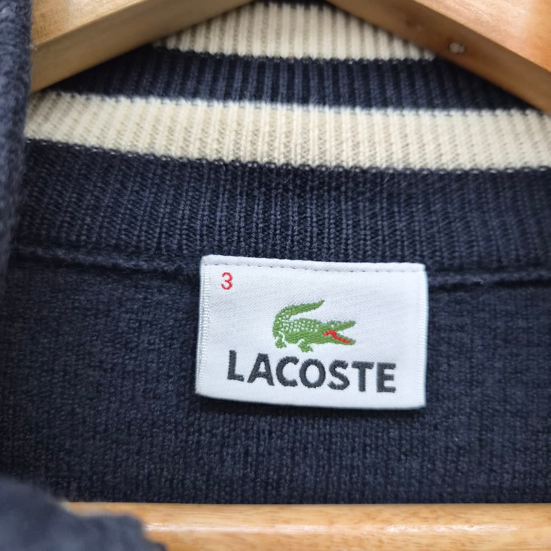 라코스테 네이비 니트 집업 가디건 남성 L 상품이미지4