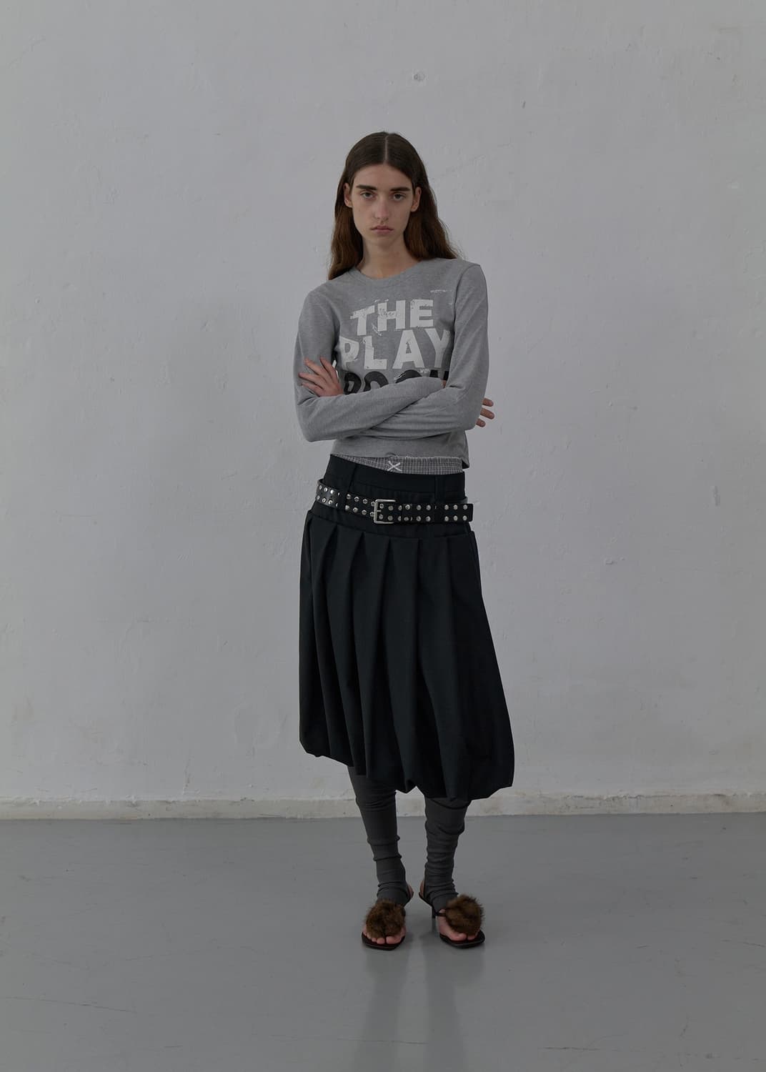 LCDC TM TAILORED VOLUME SKIRT 블랙컬러 s사이즈 상품이미지1