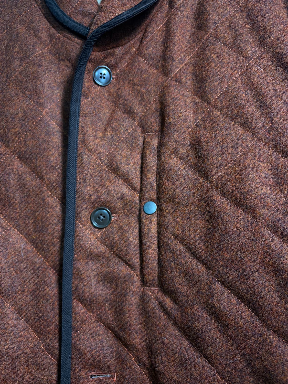 [L] 아브라함 문 Wool 100% 숄칼라 퀼팅자켓  상품이미지9