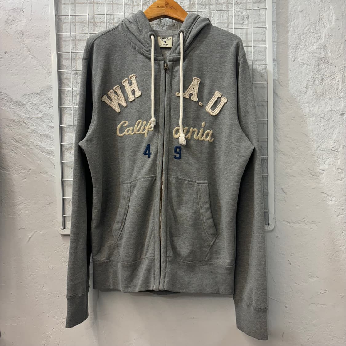 후아유 y2k 그레이 후드집업 L 상품이미지1