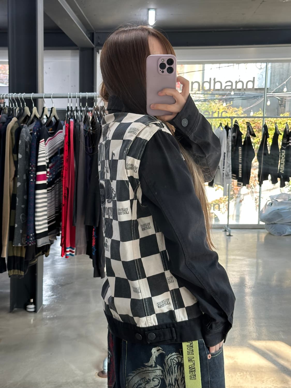 벤슨 Motorcycles 스타 윙 체크패턴 자켓 상품이미지3