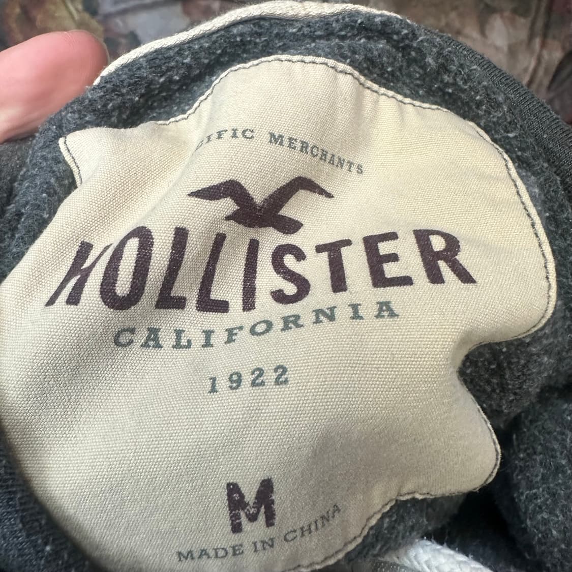 홀리스터 빈티지 빅로고 그레이후드집업 M 상품이미지3