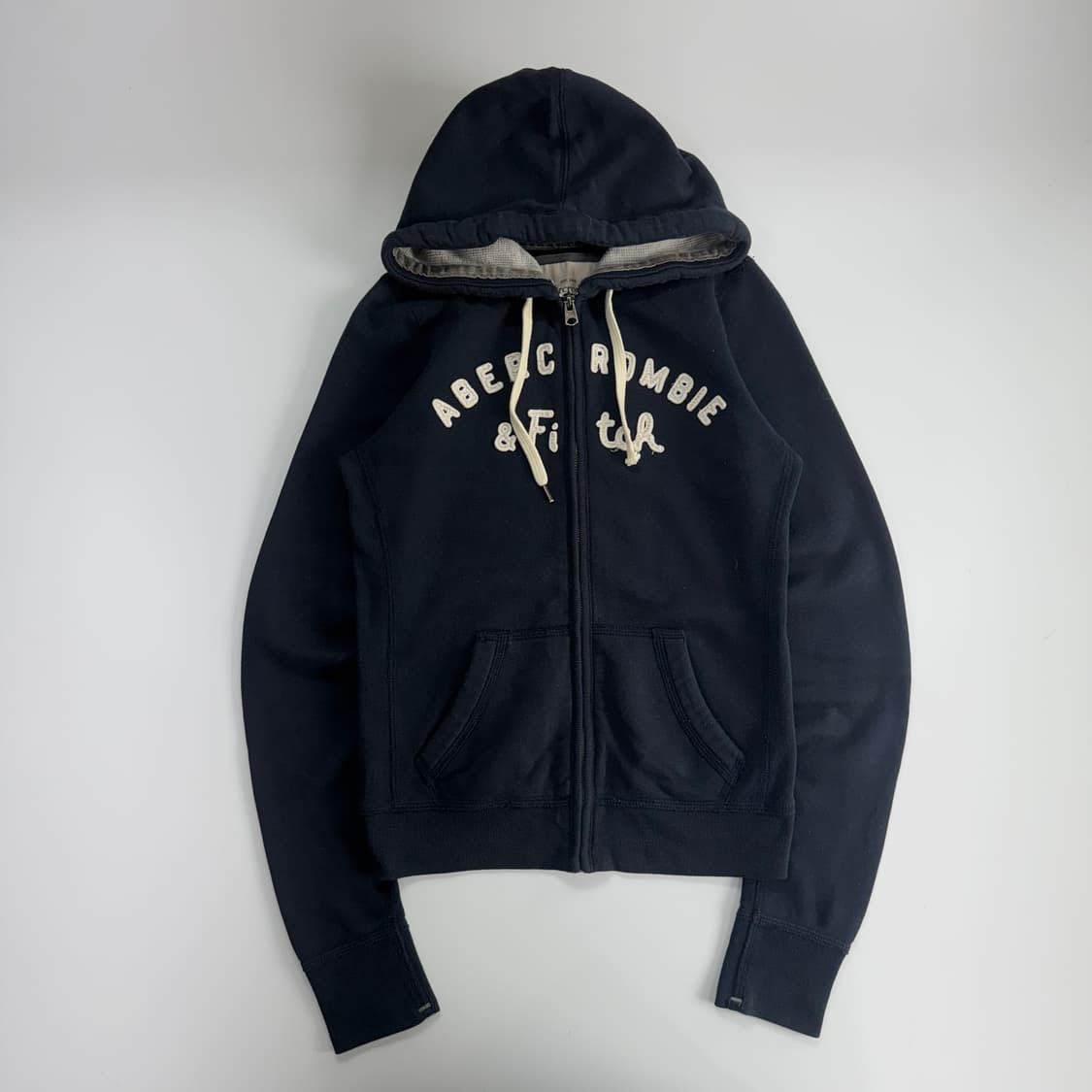 Abercrombie 아베크롬비 스펠아웃로고 네이비 후드집업  상품이미지3