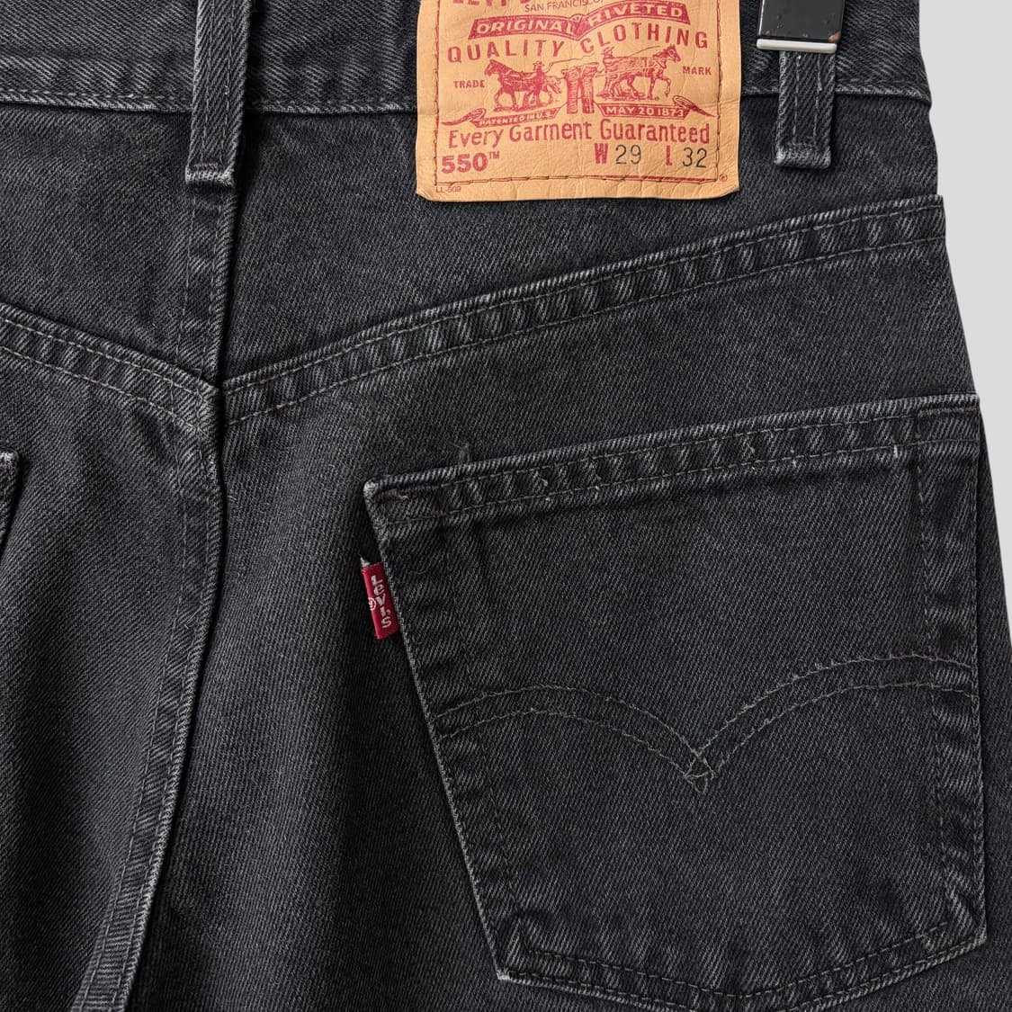 (28)90s 리바이스550 흑청 데님 청바지 상품이미지7