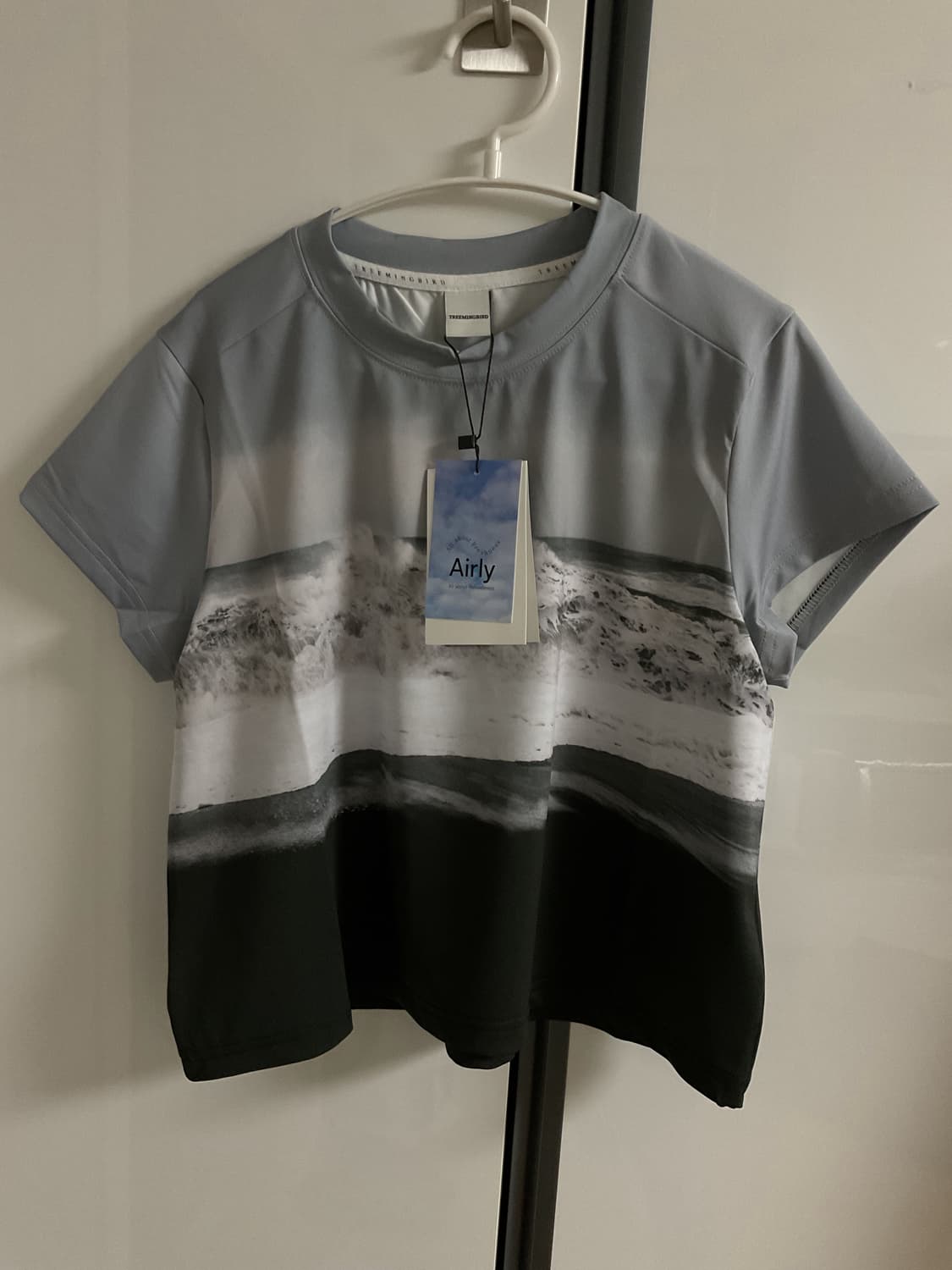 트리밍버드 썸머 웨이브 티셔츠 라이트블루그레이 상품이미지2