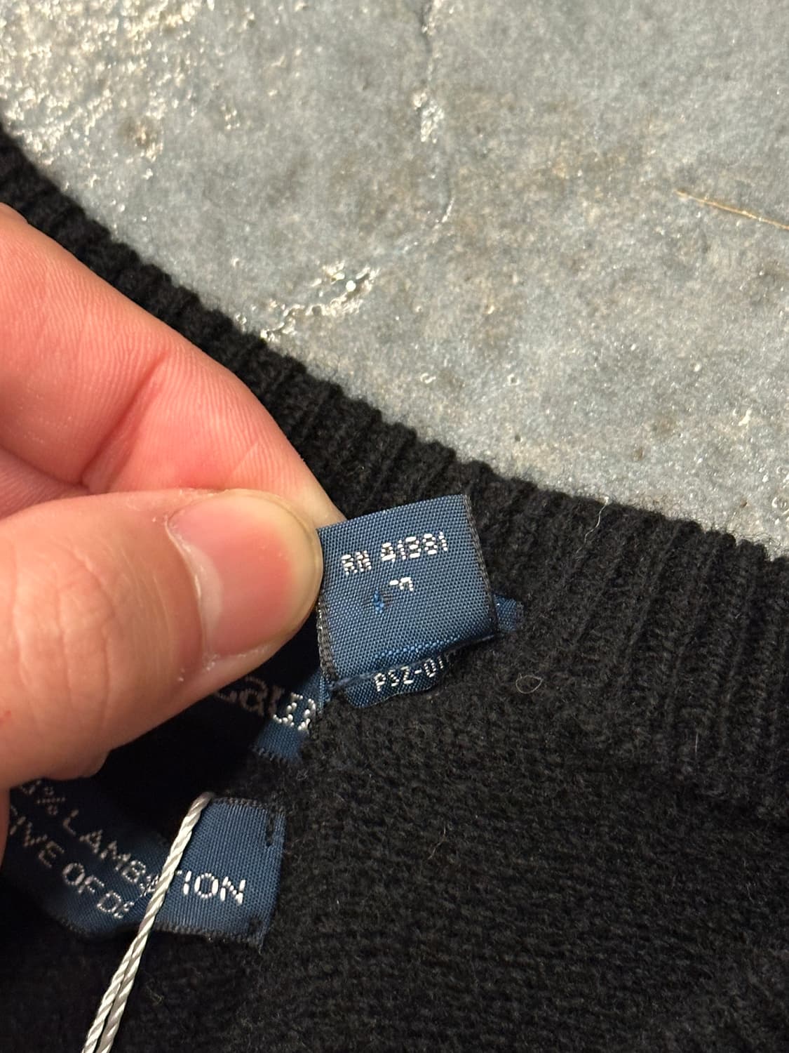 폴로 랄프로렌 블랙 브이넥 울니트 L 상품이미지4