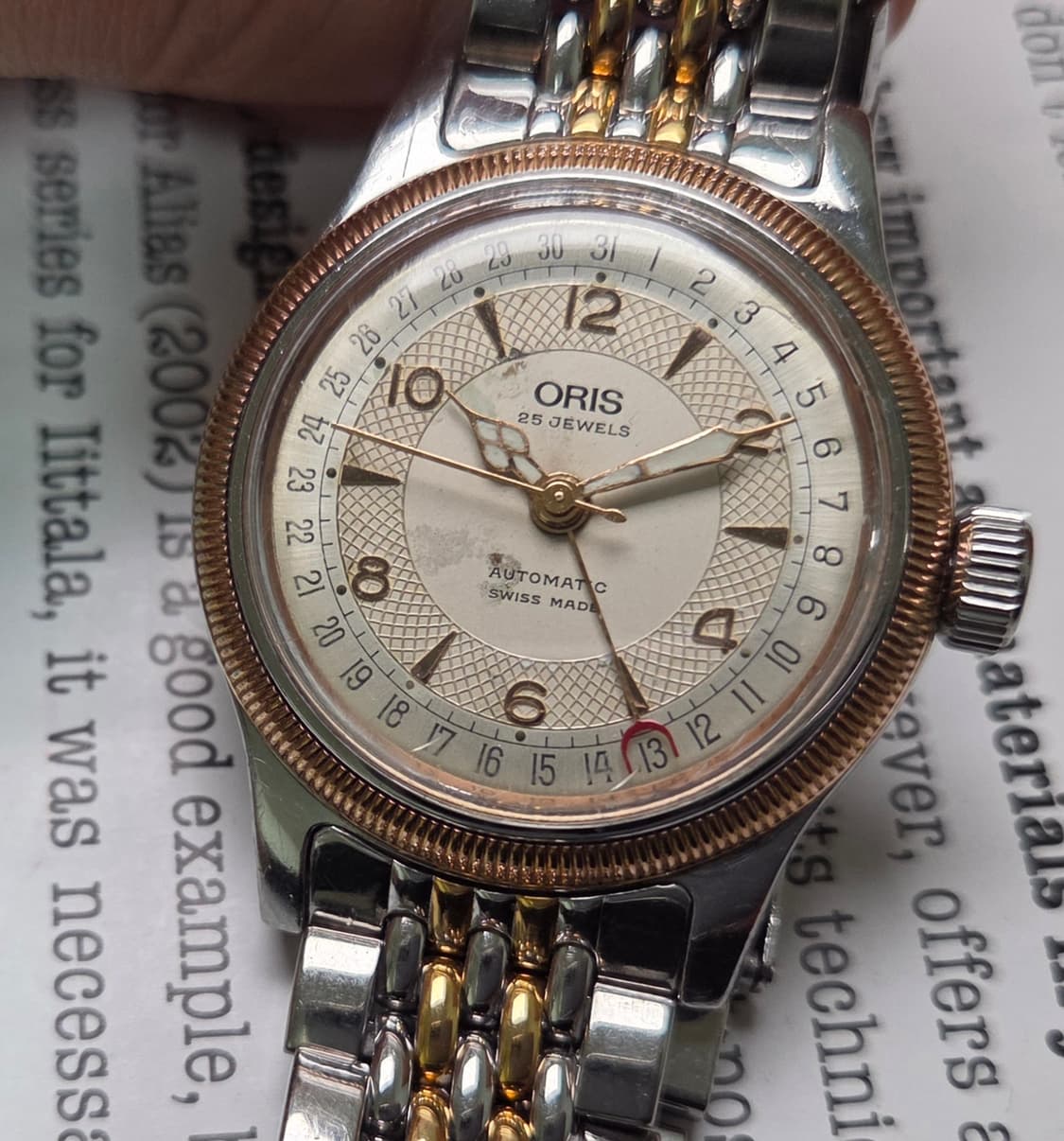 레어] 빈티지 오리스 빅크라운 포인터데이트 7463B 코인베젤 브슬 ve 상품이미지10