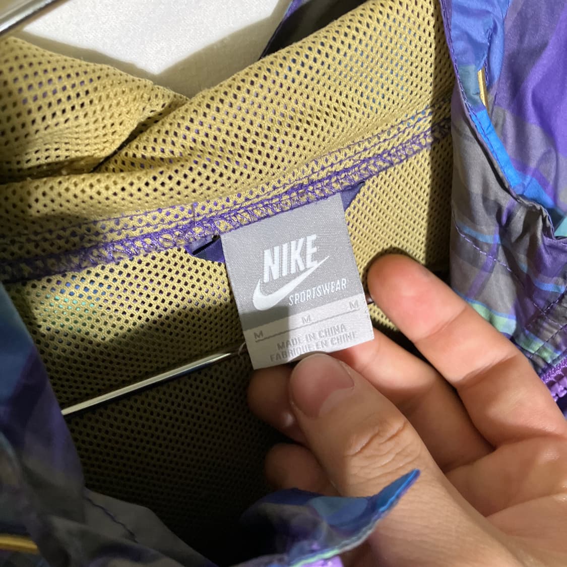 M)나이키 00s 체크 바람막이 자켓 상품이미지7