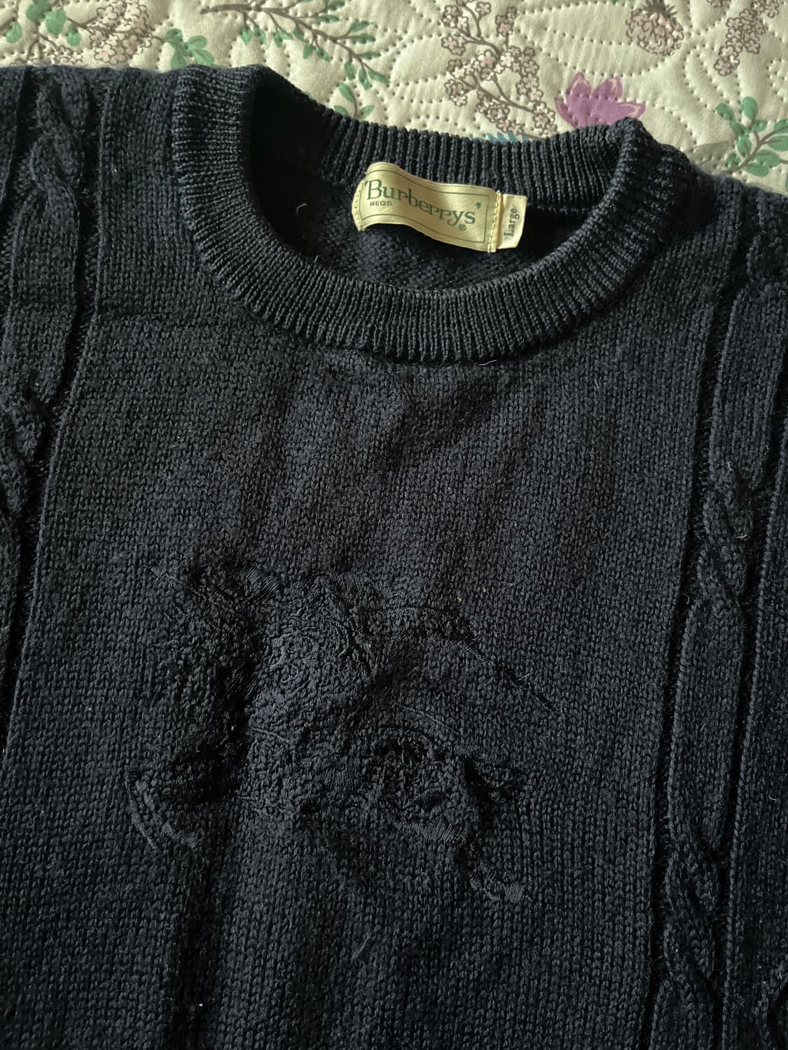 버버리 니트 네이비 상품이미지2