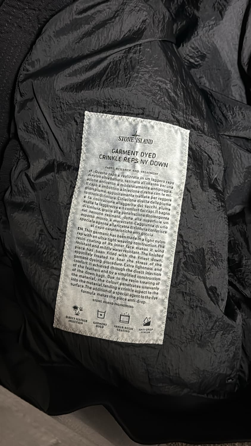 [L] 17fw 스톤아일랜드 우원재 패딩 후드x 시보리o 상품이미지7