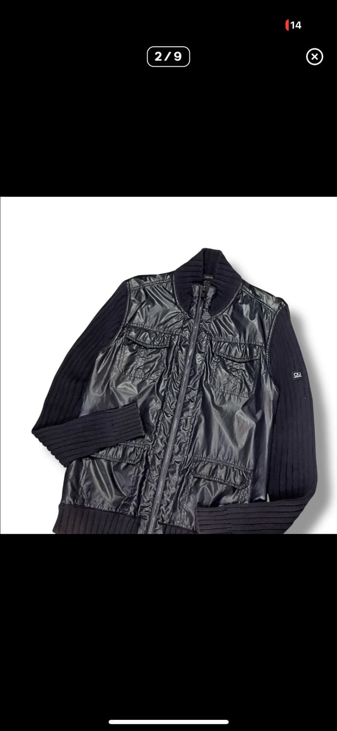 캘빈클라인진스 블랙 니트 배색 집업  상품이미지2