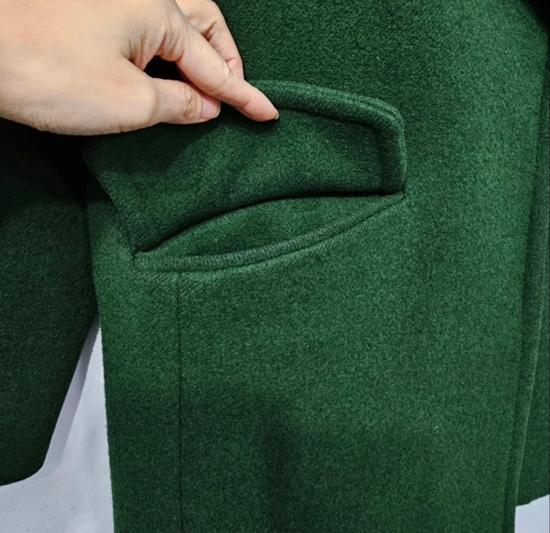 럭키슈에뜨 그린 오버핏 울 코트 ~44반 상품이미지8