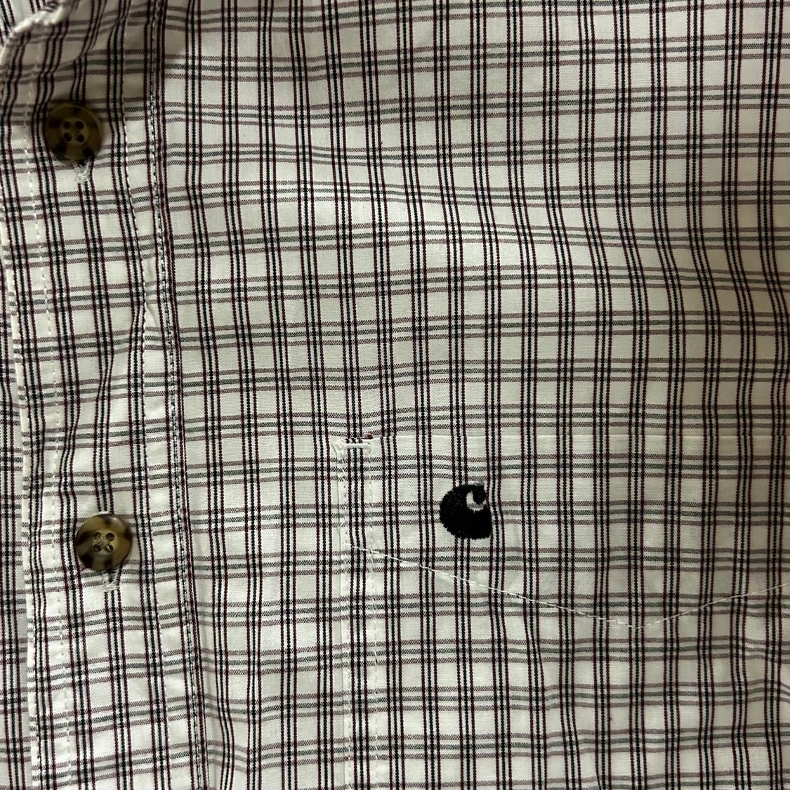 칼하트 매디슨 로고 크롭 체크셔츠 XL 상품이미지4