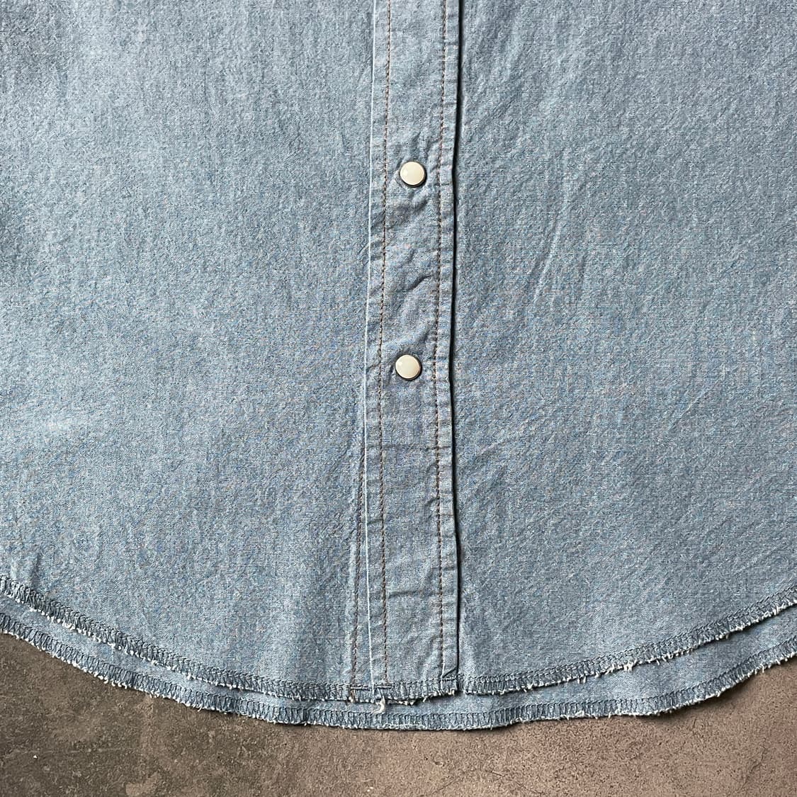 WRANGLER 랭글러 빈티지 웨스턴 데님 코튼셔츠 A00484 상품이미지4